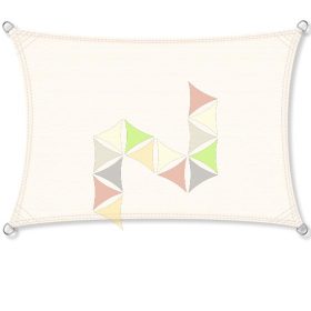 5 x 7 m - es napvitorla [Standard HDPE - Krém]