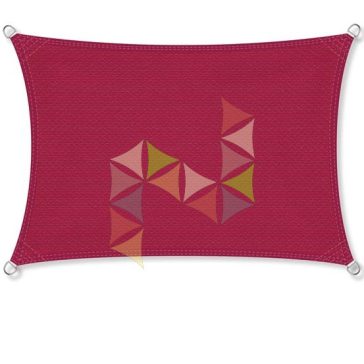 4 x 5 m - es napvitorla [Standard PLUS HDPE - Borvörös]