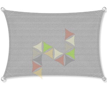   2 x 3 m - es napvitorla [PRE 950 HDPE - Light grey (950 170)]