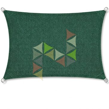   2 x 3 m - es napvitorla [PRE 950 HDPE - Dark green (950 180)]