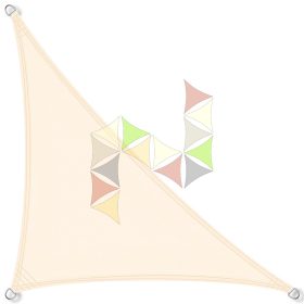   3,2 x 3,2 x 4,5 m - es napvitorla [Standard PES BASIC - Krém]