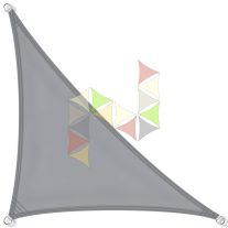   2,5 x 2,5 x 3,5 m - es napvitorla [Standard PES BASIC - Világosszürke]