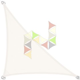   3,6 x 3,6 x 5,1 m - es napvitorla [Standard PES UPF 50+ - Fehér]