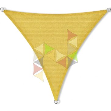   3,3 x 3,3 x 3,3 m - es napvitorla [PRE 950 HDPE - Sunshine yellow (950 040)]