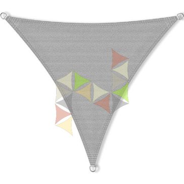   3,3 x 3,3 x 3,3 m - es napvitorla [PRE 950 HDPE - Light grey (950 170)]