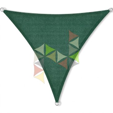   3,3 x 3,3 x 3,3 m - es napvitorla [PRE 950 HDPE - Dark green (950 180)]