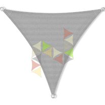  3,8 x 3,8 x 3,8 m - es napvitorla [PRE 950 HDPE - Light grey (950 170)]