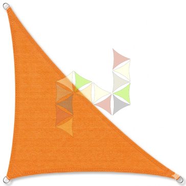   4,5 x 4,5 x 6,3 m - es napvitorla [PRE 950 HDPE - Sunset orange (950 050)]