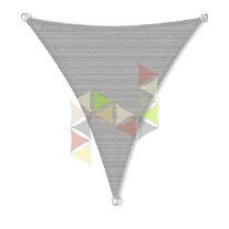   4 x 5 x 5 m - es napvitorla [PRE 950 HDPE - Light grey (950 170)]
