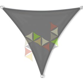   4 x 4 x 4 m - es napvitorla [Standard PES BASIC - Grafitszürke]