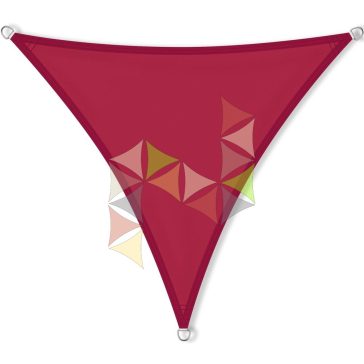   3,6 x 3,6 x 3,6 m - es napvitorla [Standard PLUS PES - Borvörös]