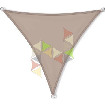   3,6 x 3,6 x 3,6 m - es napvitorla [Standard PLUS PES - Cappuccino]