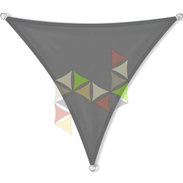   3,6 x 3,6 x 3,6 m - es napvitorla [Standard PLUS PES - Grafitszürke]