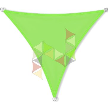   3,6 x 3,6 x 3,6 m - es napvitorla [Standard PLUS PES - Világoszöld]