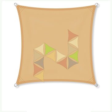 3 x 3 m - es napvitorla [Standard PES - Homok]