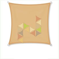 2 x 2 m - es napvitorla [Standard PES UPF 50+ - Homok]