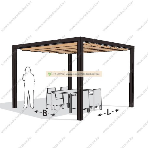 Standard MAX ALU pergola [3,19 x 4,19 m]