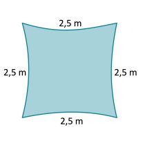 2,5 x 2,5 m